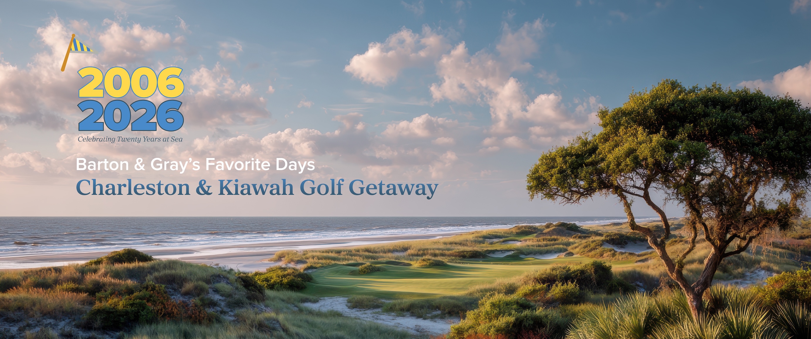Charleston waterfront golf getaway weekend featuring Southern cuisine, golf, tennis, and yachting experiences