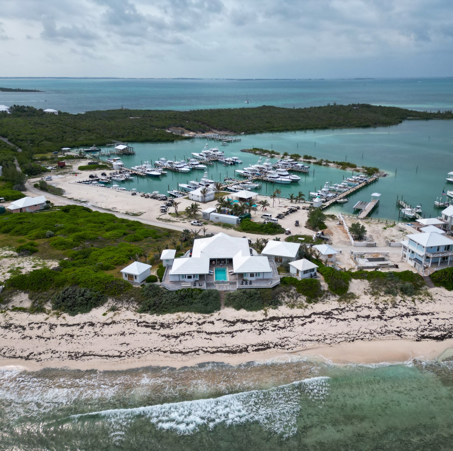 Elbow Cay Resort drone shot