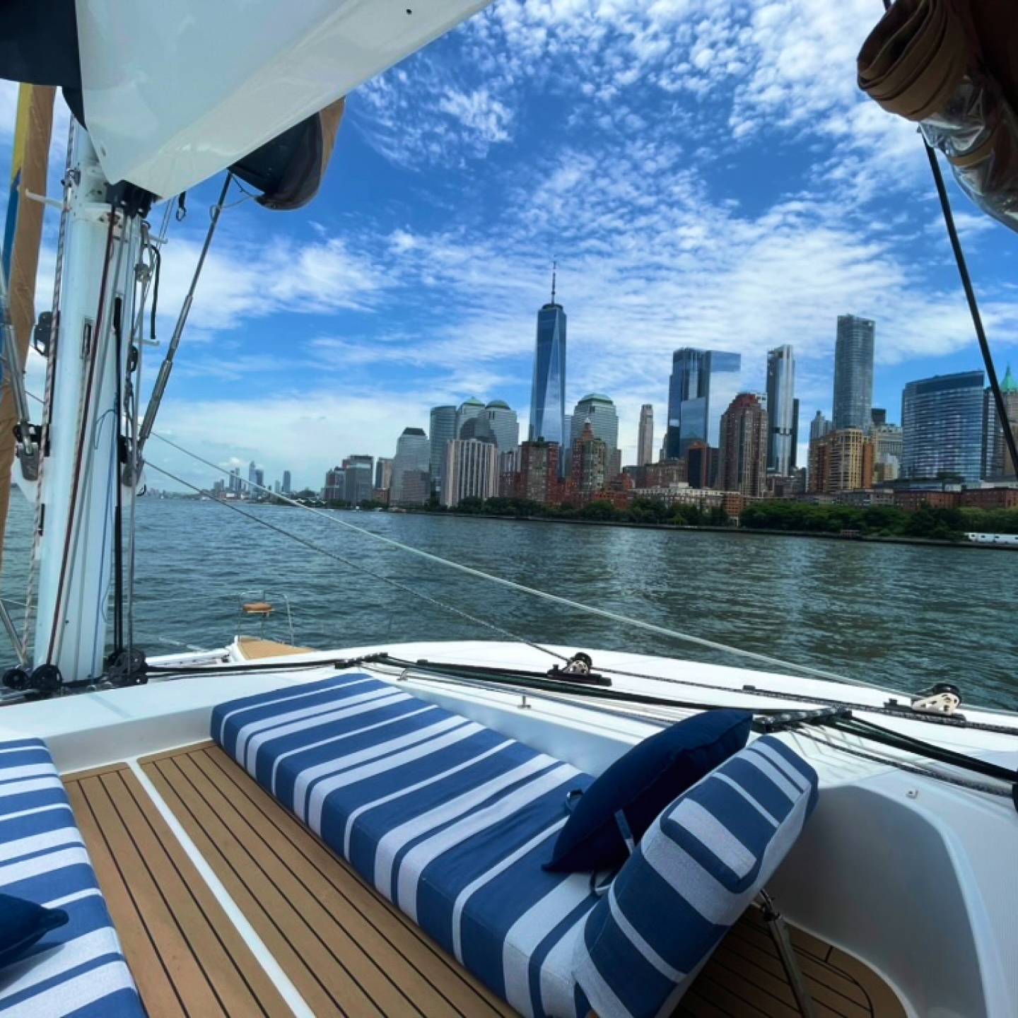 City Skyline view from pov of Long Island Sound