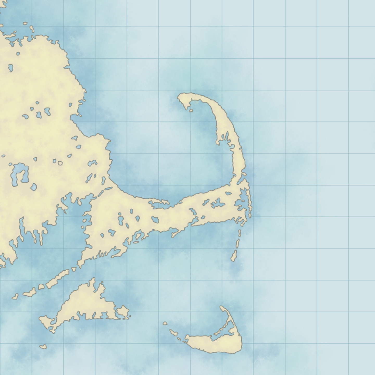 Chart of Cape Cod + surrounding islands