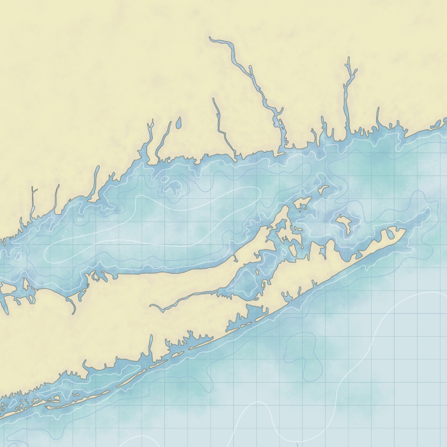 Chart of Long Island, particularly the Hamptons