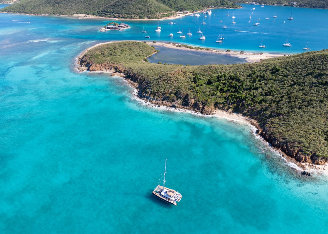 Virgin islands drone shot