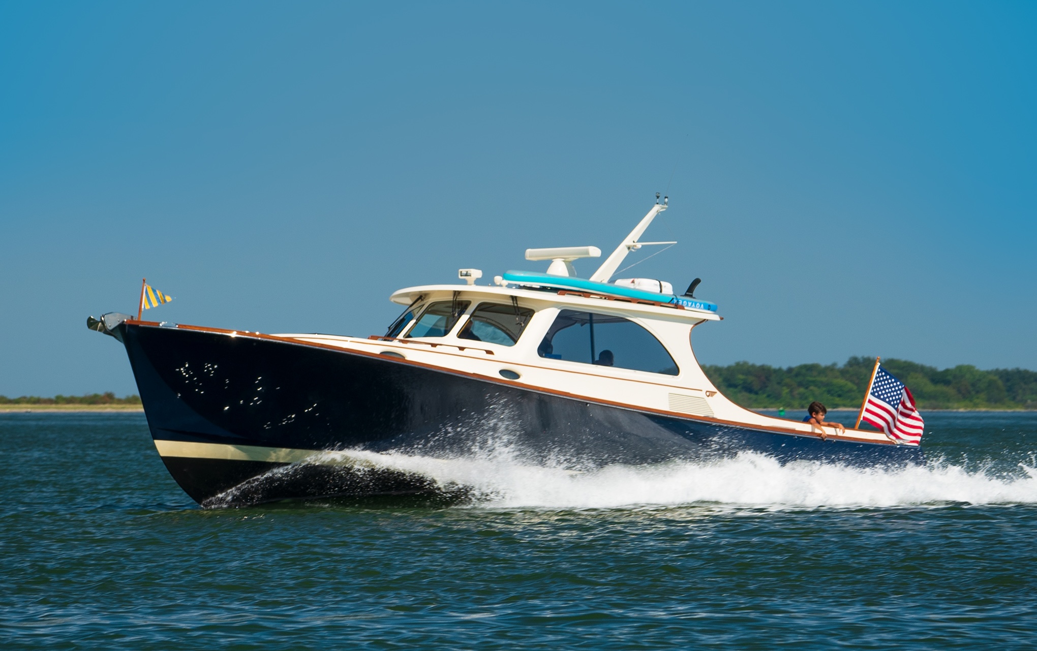 B&G Talaria casting a beautiful wake.