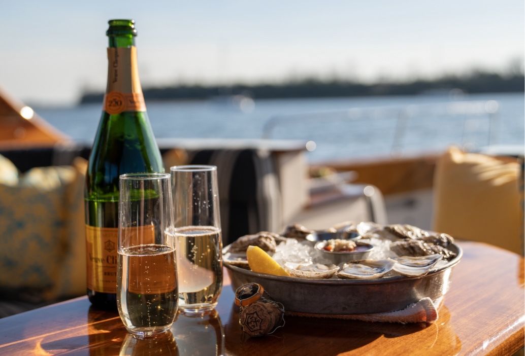 Oyster Platter with champagne