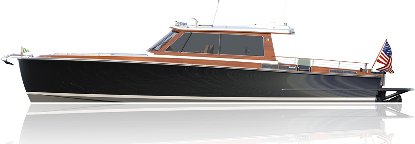 Profile of the B&G Daychaser 48-foot yacht.