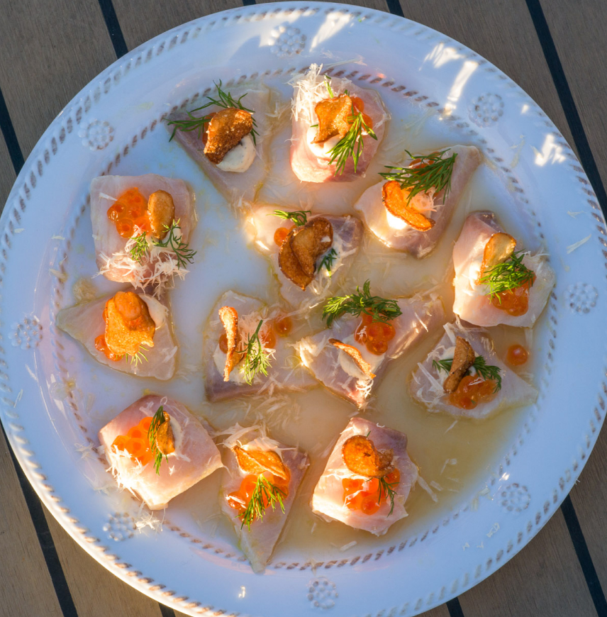 Beautiful raw seafood platter