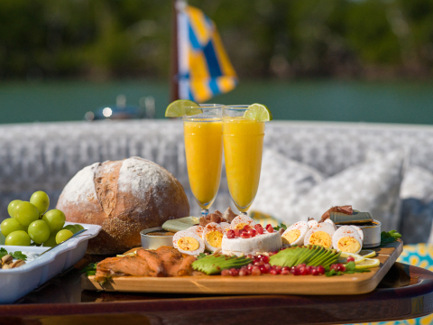 Cuisine platter aboard Andromeda