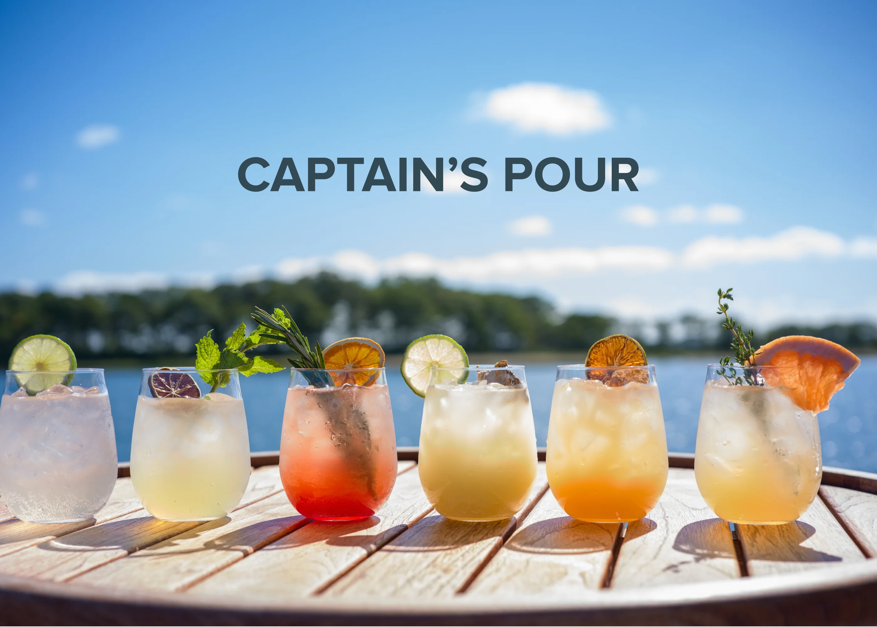 Captains Pour cocktail service banner