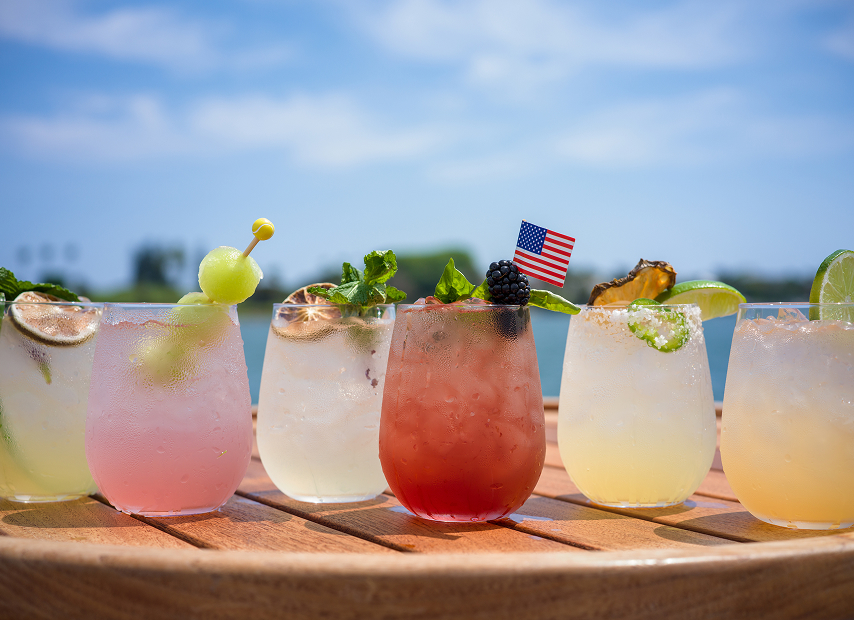 Variety of Captain's Pour signature cocktails and mocktails
