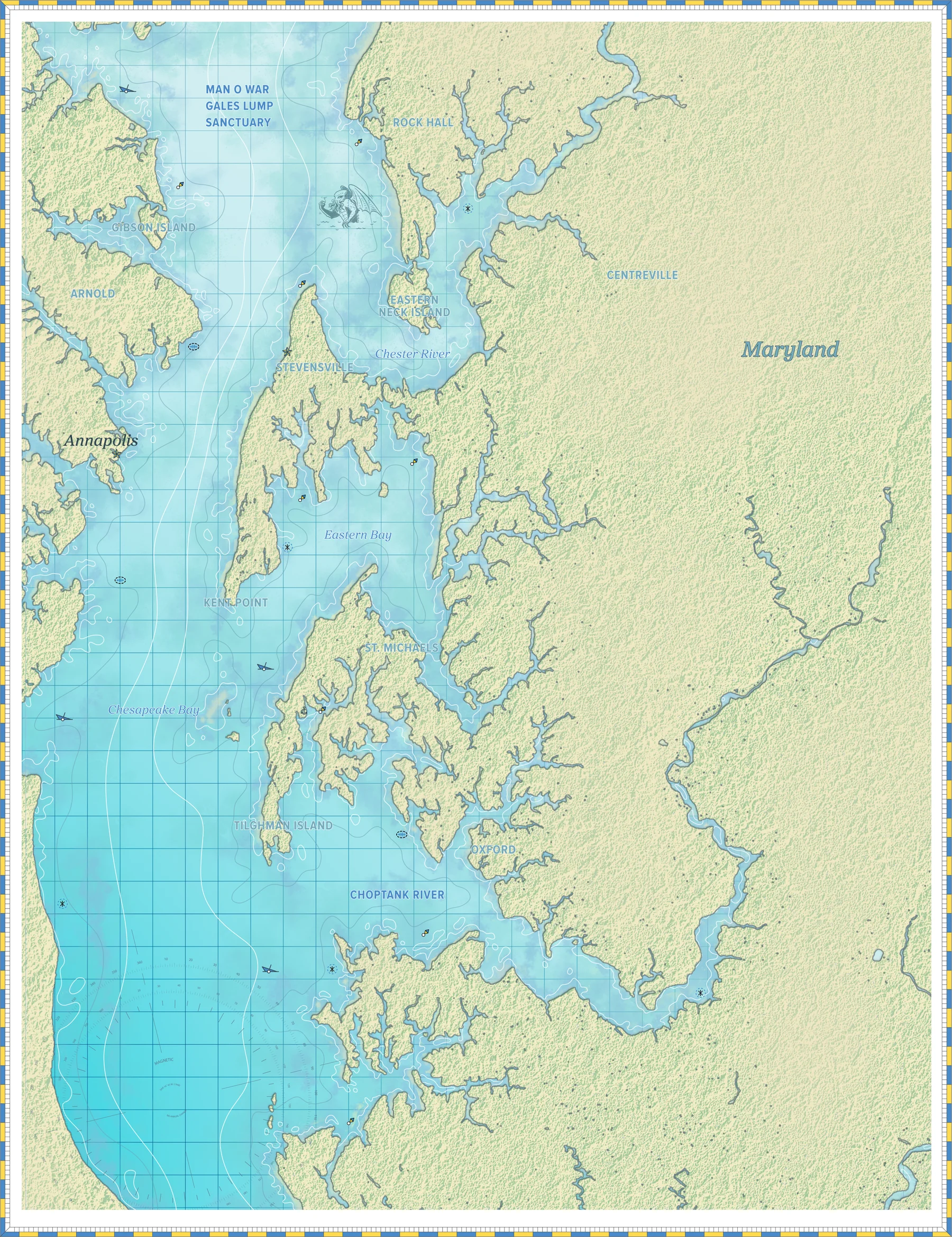 Annapolis, Maryland Harbor Chart