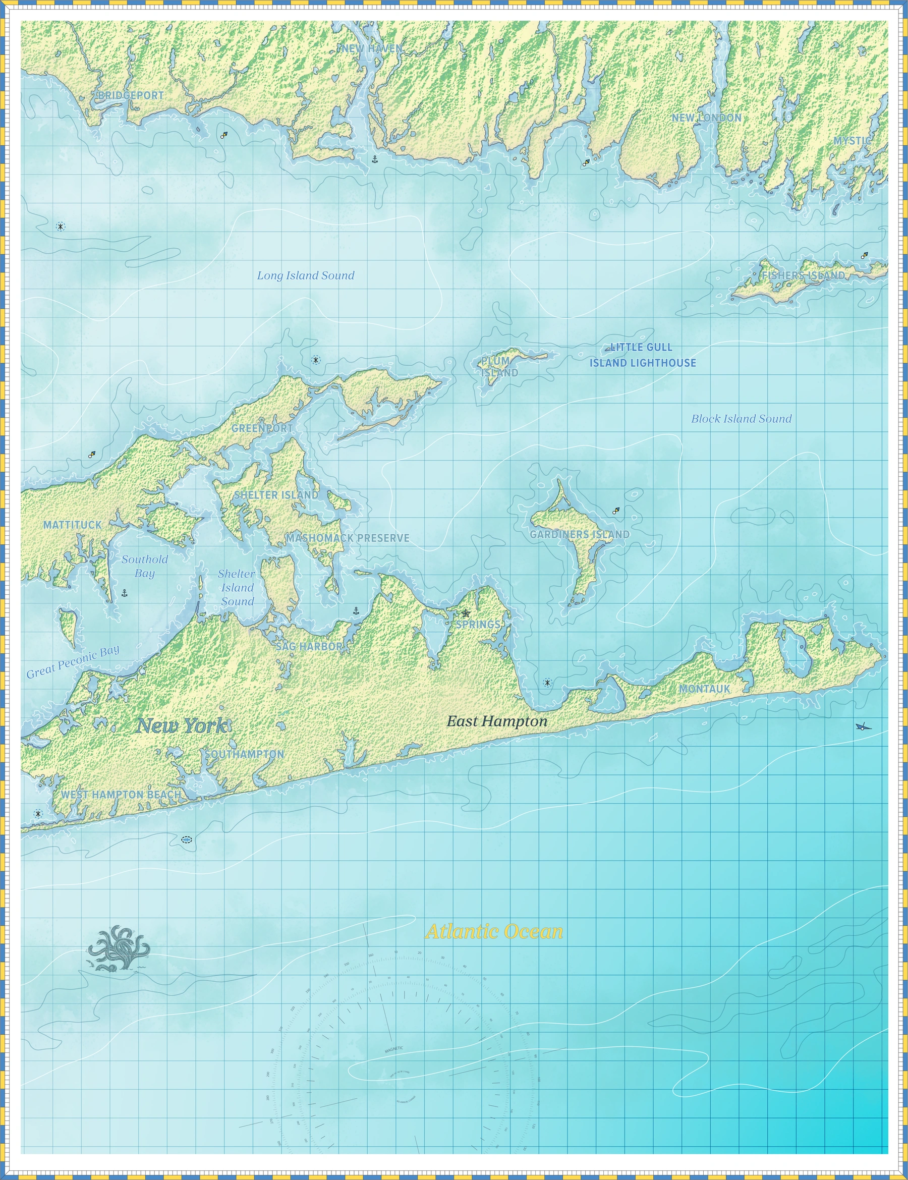 East Hampton, New York Harbor Chart