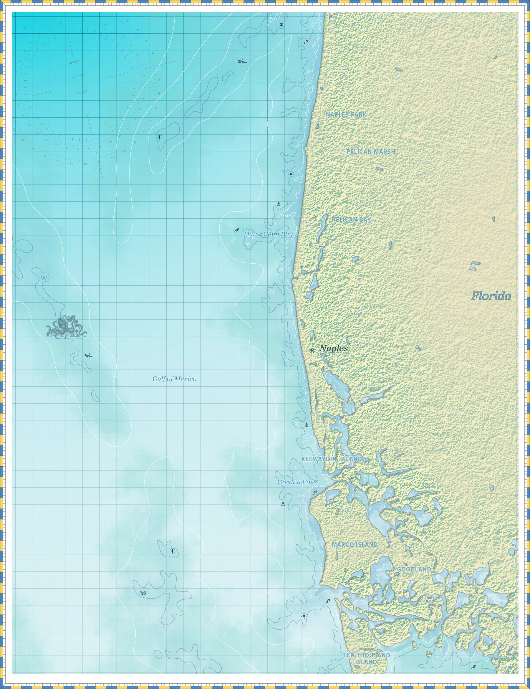 Naples, Florida Harbor Chart