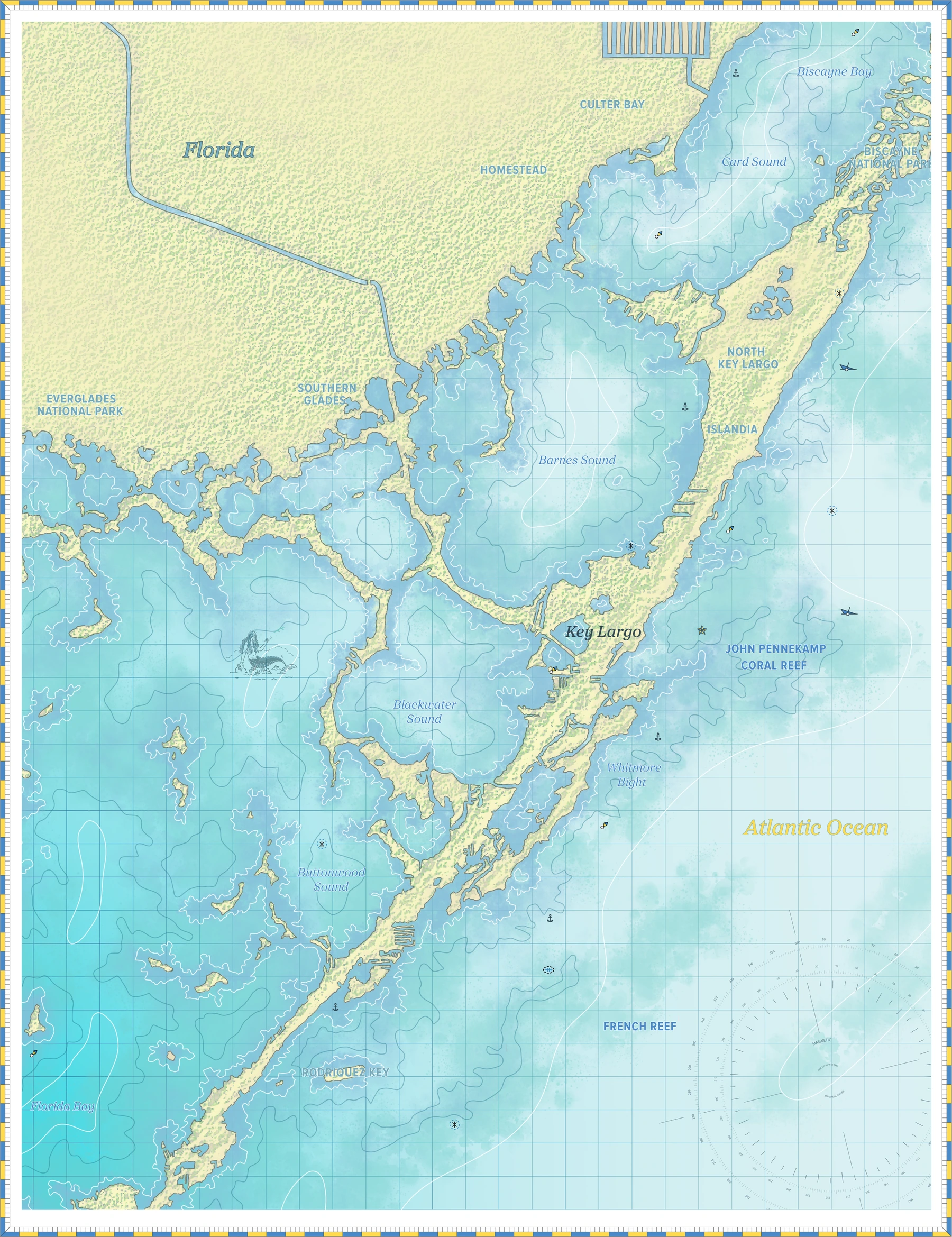Ocean Reef Club & Key Largo, Florida Harbor Chart