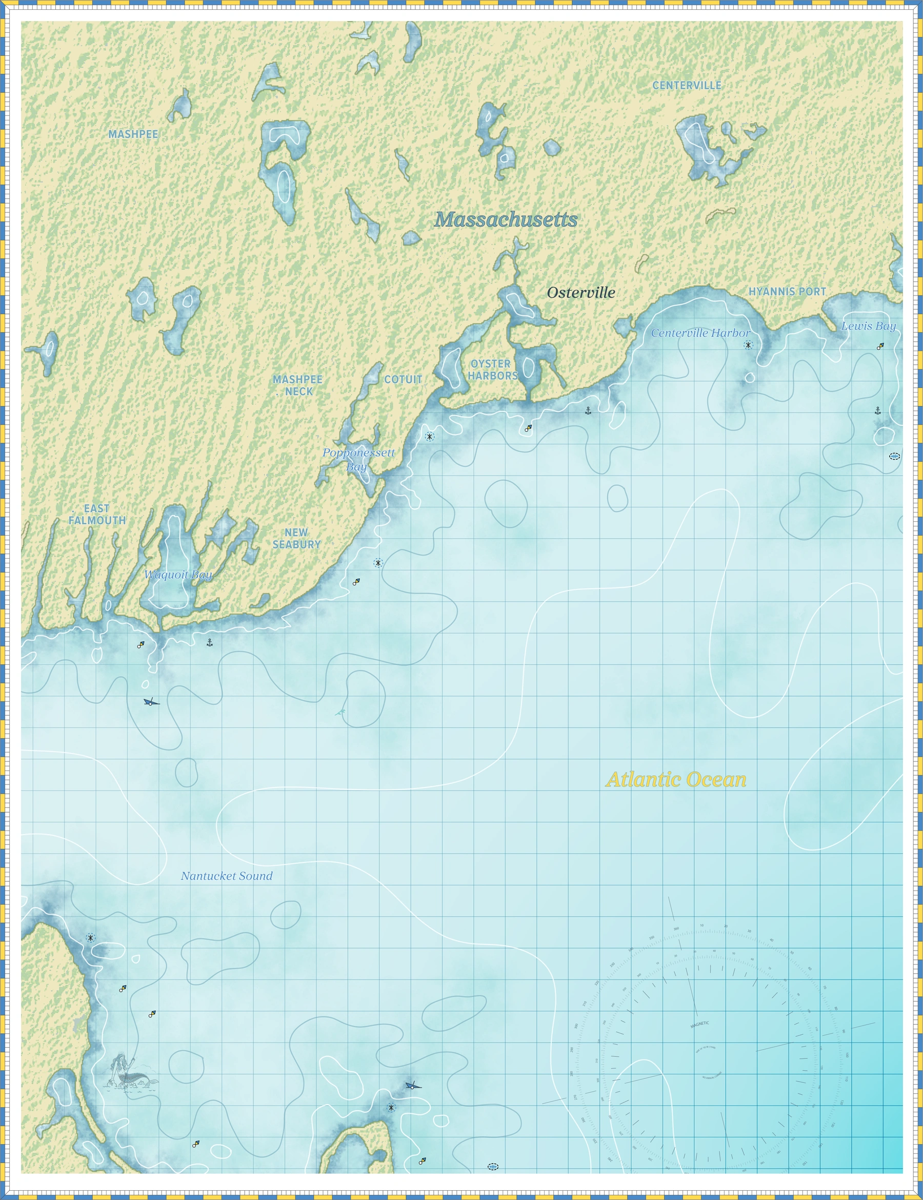 Osterville, Cape Cod Harbor Chart