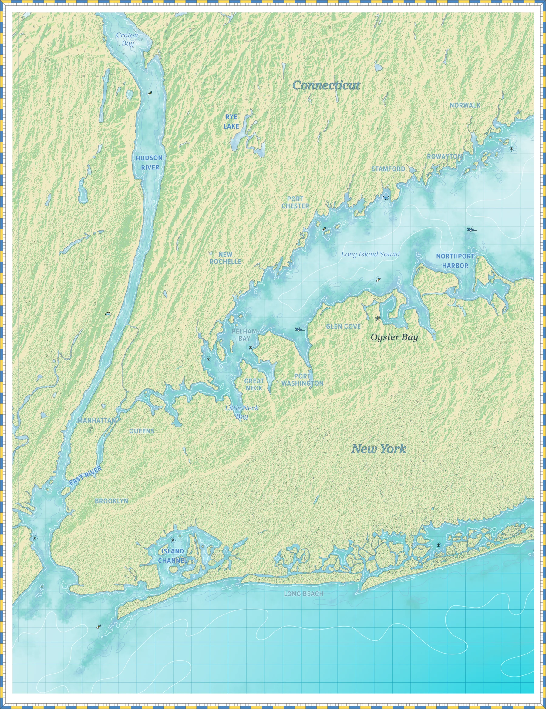 Oyster Bay, New York Harbor Chart
