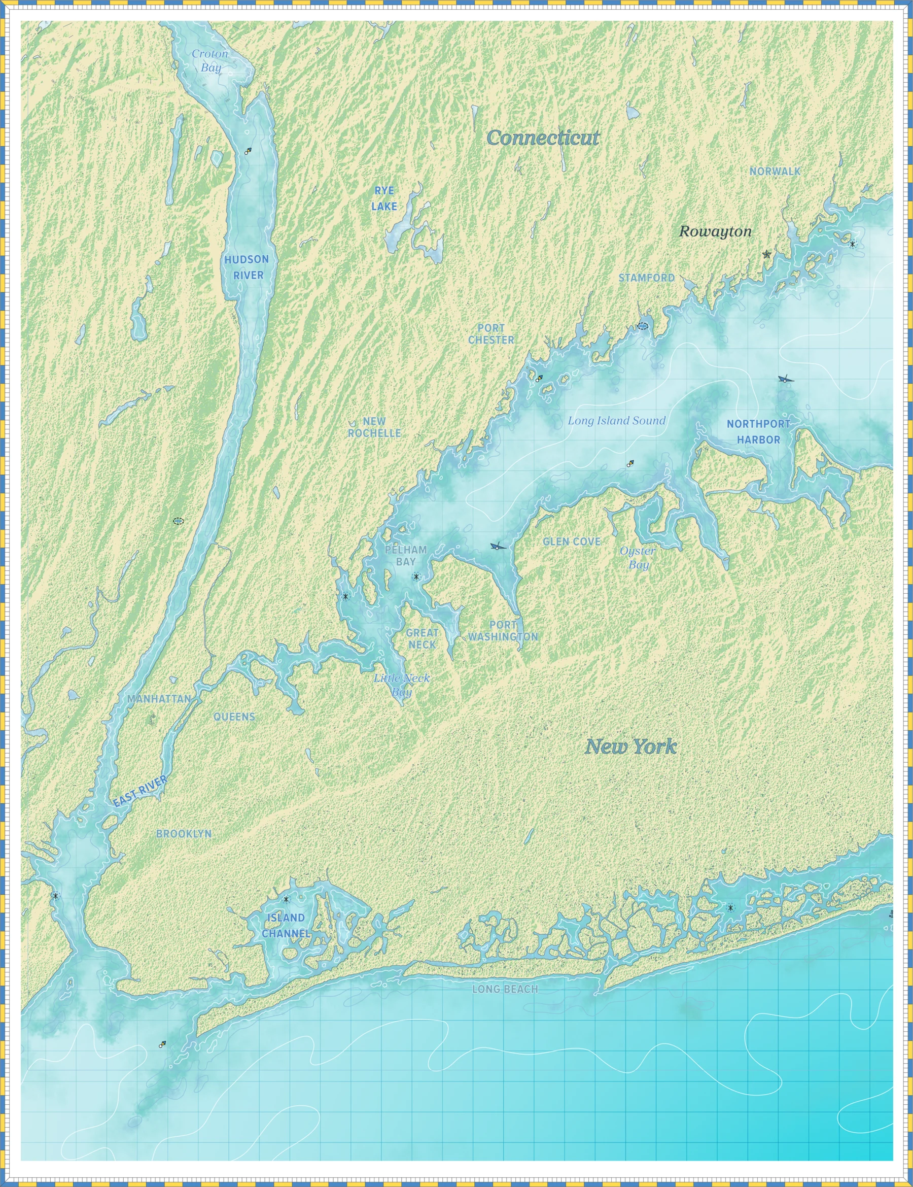 Rowayton, Connecticut Harbor Chart